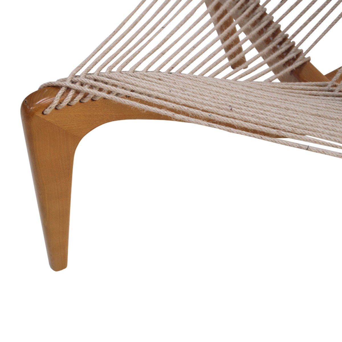 Danish Rope and Black Lacquered Wood Harp Chair by Jørgen Høvelskov, 1960