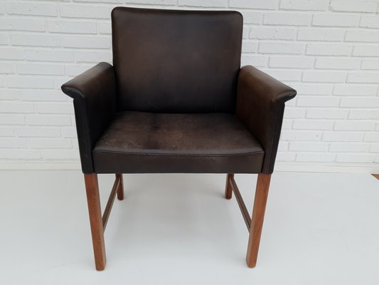 Danish Rosewood and Leather Armchair by Hans Olsen for Skipper, 1960s-TMW-554171