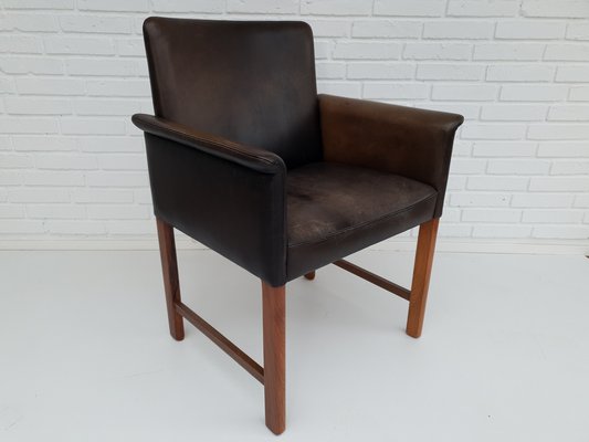 Danish Rosewood and Leather Armchair by Hans Olsen for Skipper, 1960s-TMW-554171