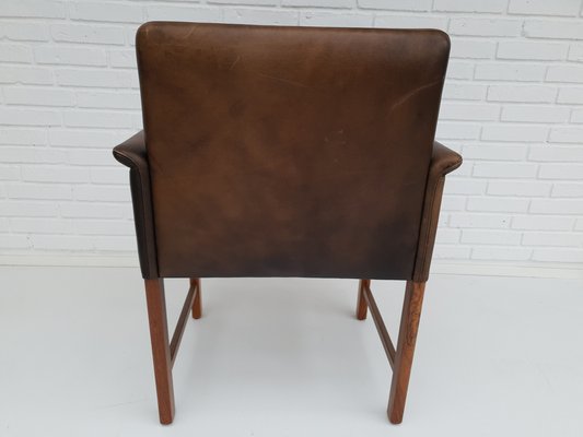 Danish Rosewood and Leather Armchair by Hans Olsen for Skipper, 1960s-TMW-554171