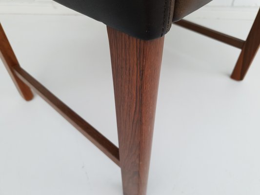 Danish Rosewood and Leather Armchair by Hans Olsen for Skipper, 1960s-TMW-554171