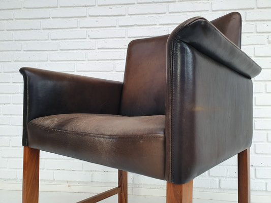 Danish Rosewood and Leather Armchair by Hans Olsen for Skipper, 1960s-TMW-554171