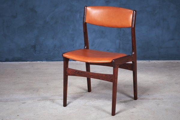 Danish Rosewood and Leather Dining Chairs from NOVA, 1960s, Set of 4-ZGQ-575227