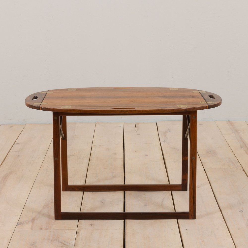 Danish Rosewood Butlers Tray Table by Svend Langkilde for Illums Bolighus, 1960s