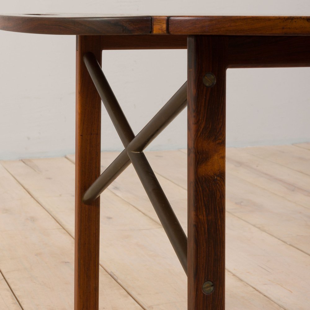 Danish Rosewood Butlers Tray Table by Svend Langkilde for Illums Bolighus, 1960s