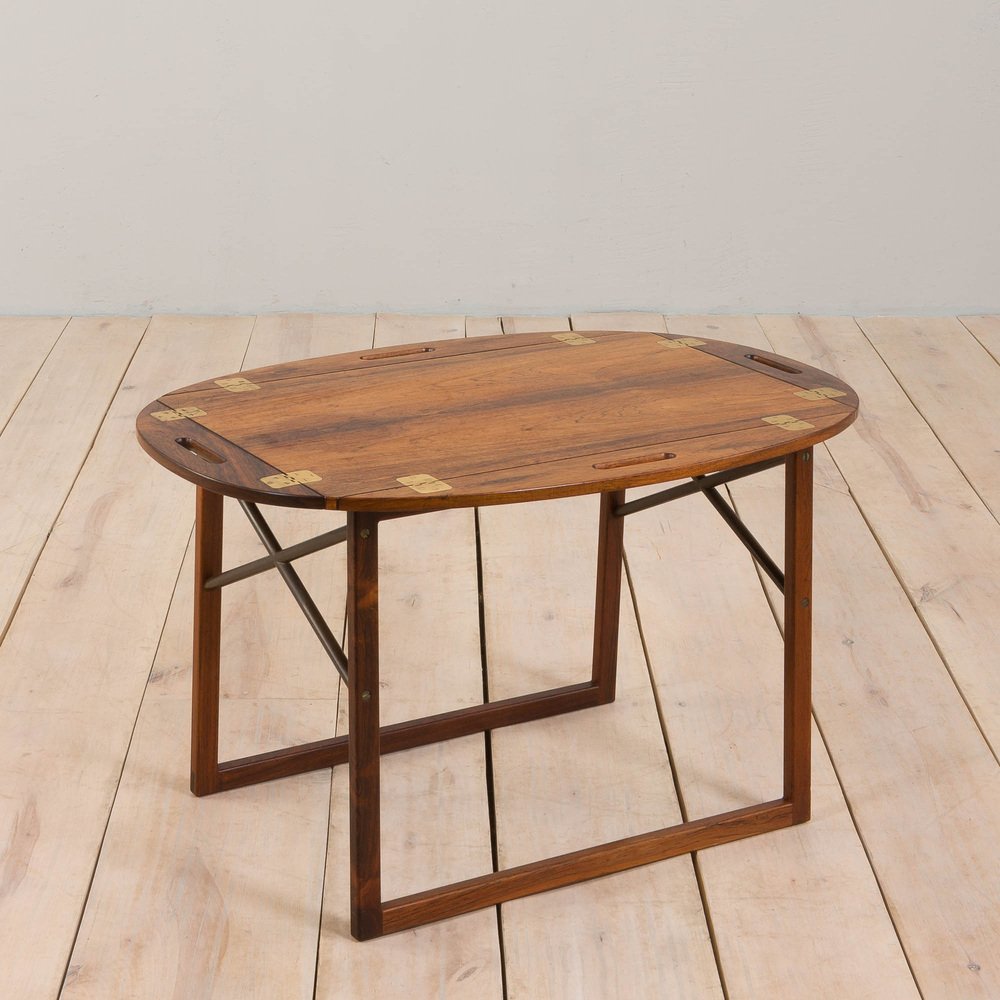 Danish Rosewood Butlers Tray Table by Svend Langkilde for Illums Bolighus, 1960s