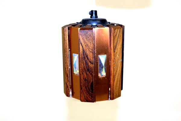 Danish Rosewood Ceiling Lamp by Werner Schou for Coronell Elektro, 1960s-GEK-770496