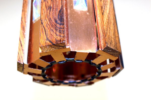 Danish Rosewood Ceiling Lamp by Werner Schou for Coronell Elektro, 1960s-GEK-770496