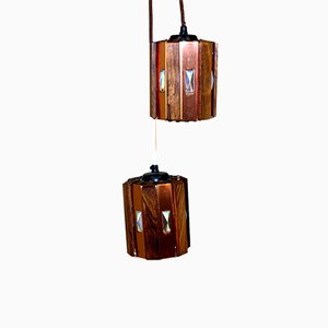 Danish Rosewood Ceiling Lamp by Werner Schou for Coronell Elektro, 1960s-GEK-770496