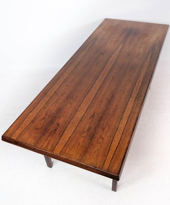 Danish Rosewood Coffee Table with Shelf, 1960s-UY-1000751