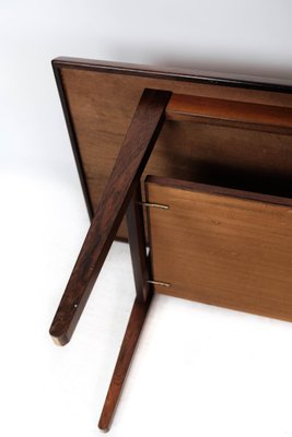 Danish Rosewood Coffee Table with Shelf, 1960s-UY-1000751