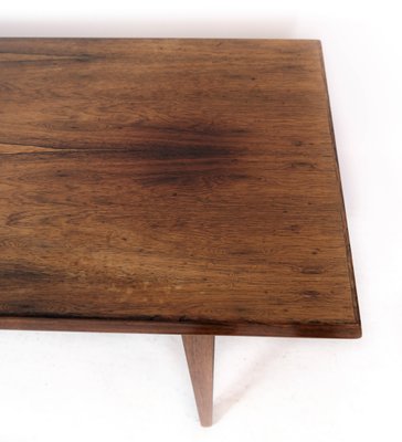 Danish Rosewood Coffee Table with Shelf, 1960s-UY-1000751