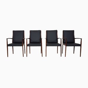 Danish Rosewood Dining Chairs, 1950s, Set of 4-ZO-560465