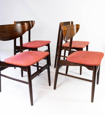 Danish Rosewood Dining Chairs, 1960s, Set of 4-UY-952743