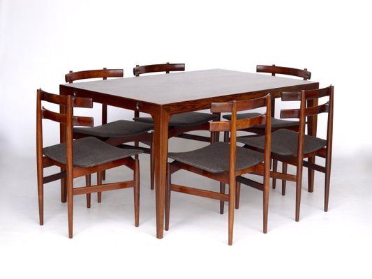 Danish Rosewood Dining Table by Poul Hundevad and Kai Winding for Hundevad & Co., 1950s-ZBW-1057975