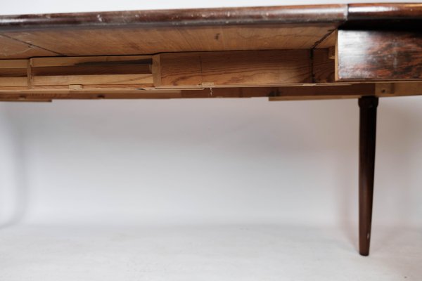 Danish Rosewood Dining Table with Extension, 1960s-UY-999235