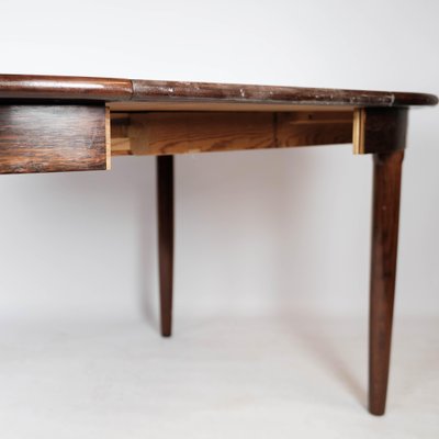 Danish Rosewood Dining Table with Extension, 1960s-UY-999235