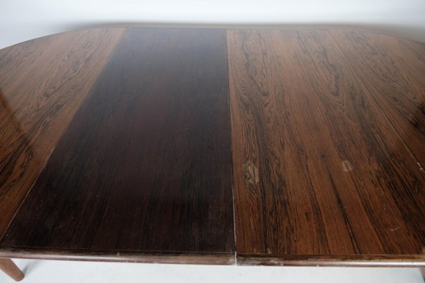 Danish Rosewood Dining Table with Extension, 1960s-UY-999235