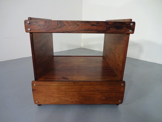 Danish Rosewood & Glass Side Table, 1960s-RDW-638933