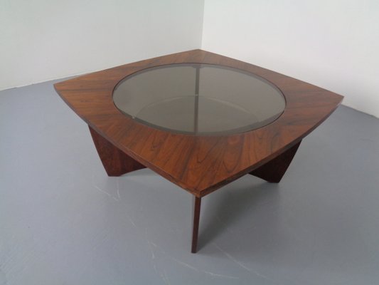 Danish Rosewood & Glass Side Table, 1960s-RDW-1000475