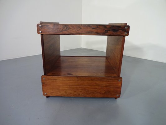 Danish Rosewood & Glass Side Table, 1960s-RDW-638933