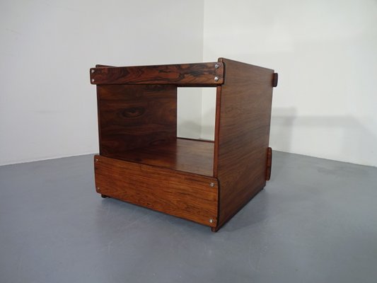 Danish Rosewood & Glass Side Table, 1960s-RDW-638933