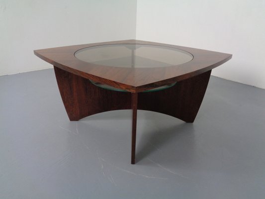 Danish Rosewood & Glass Side Table, 1960s-RDW-1000475