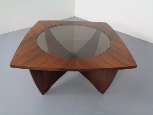 Danish Rosewood & Glass Side Table, 1960s-RDW-1000475