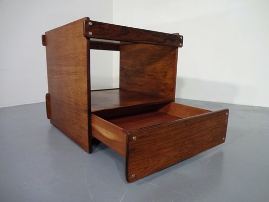 Danish Rosewood & Glass Side Table, 1960s-RDW-638933