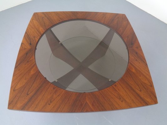 Danish Rosewood & Glass Side Table, 1960s-RDW-1000475