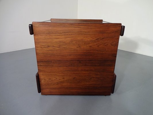 Danish Rosewood & Glass Side Table, 1960s-RDW-638933