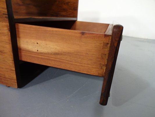 Danish Rosewood & Glass Side Table, 1960s-RDW-638933