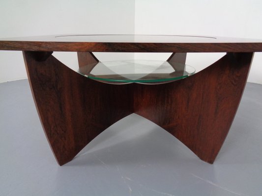 Danish Rosewood & Glass Side Table, 1960s-RDW-1000475