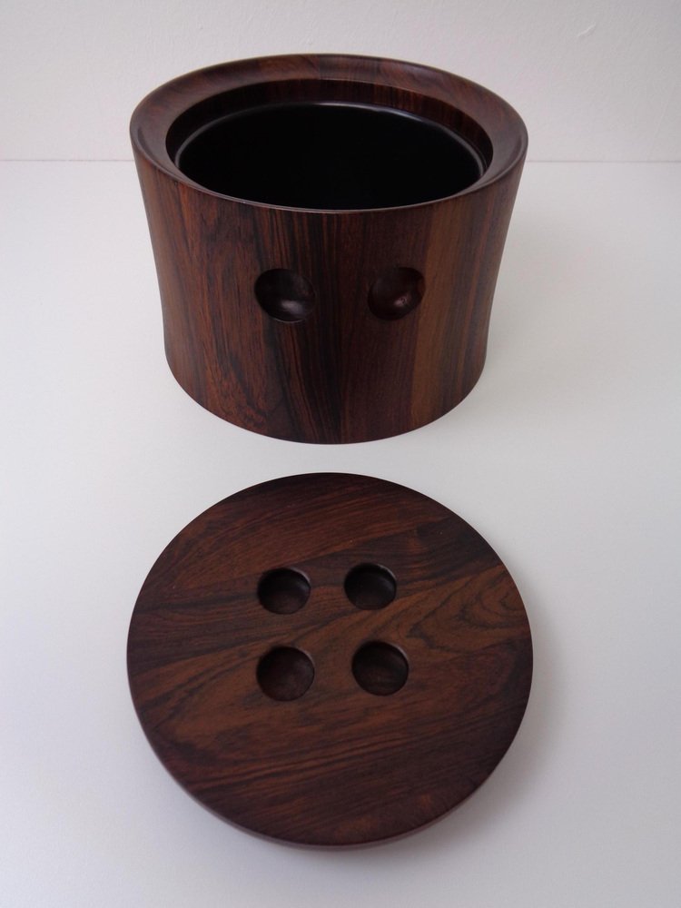 Danish Rosewood Ice Bucket by Nissen, 1960s