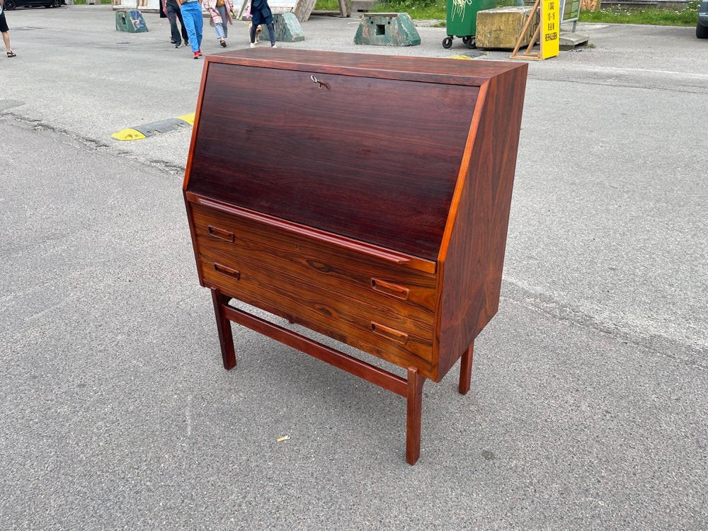 Danish Rosewood Model 68 Drop Front Secretary attributed to Arne Wahl Iversen, 1964