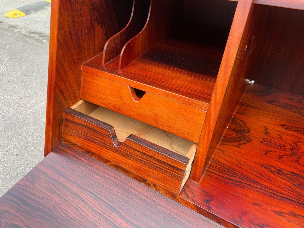 Danish Rosewood Model 68 Drop Front Secretary attributed to Arne Wahl Iversen, 1964