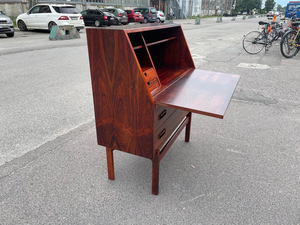 Danish Rosewood Model 68 Drop Front Secretary attributed to Arne Wahl Iversen, 1964