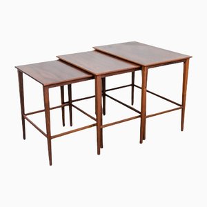 Danish Rosewood Nesting Tables, 1960s, Set of 3-QVY-1128432