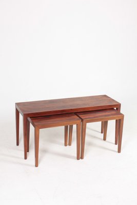 Danish Rosewood Nesting Tables by Severin Hansen for Haslev Møbelsnedkeri, 1960s, Set of 3-FK-600722