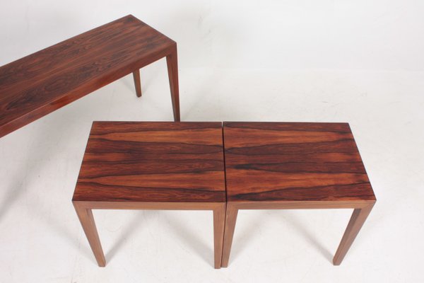 Danish Rosewood Nesting Tables by Severin Hansen for Haslev Møbelsnedkeri, 1960s, Set of 3-FK-600722