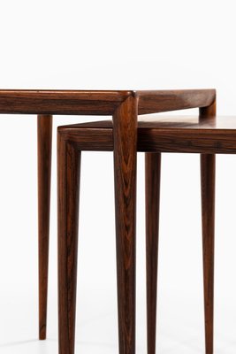 Danish Rosewood Nestings Tables by Erik Riisager Hansen for Haslev Møbelsnedkeri, 1950s, Set of 3-SC-777277