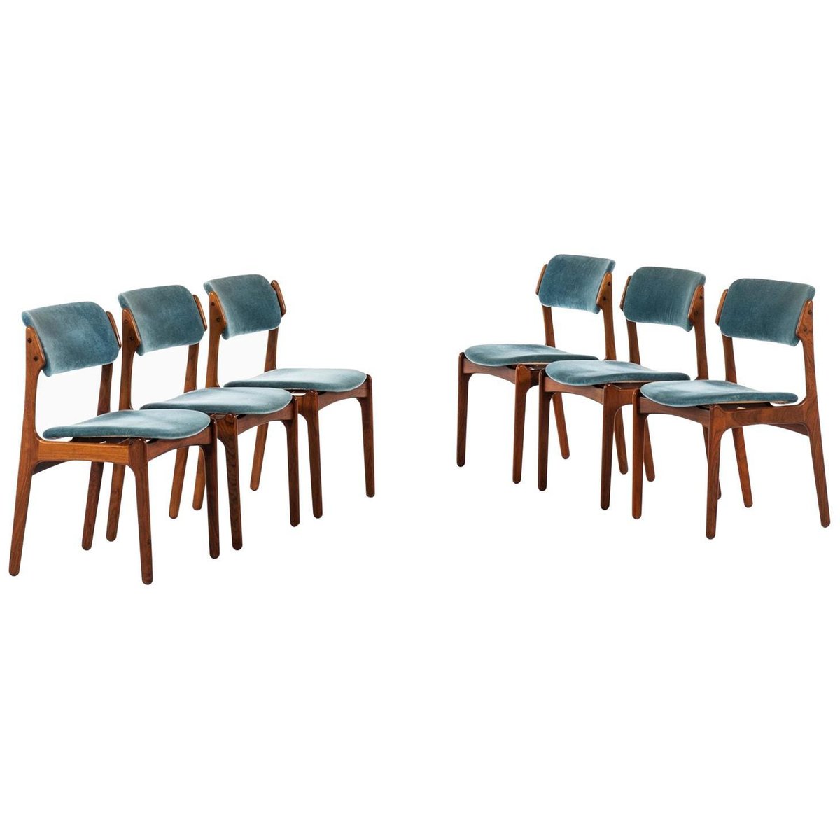 Danish Rosewood OD-49 Dining Chairs by Erik Buch for Oddense Maskinsnedkeri A/S, 1960s, Set of 6