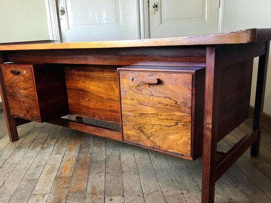 Danish Rosewood Presidential Executive Desk with Floating Top from Sigurd Hansen, 1960s-WZZ-614163