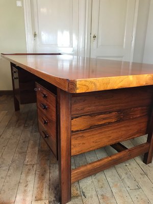 Danish Rosewood Presidential Executive Desk with Floating Top from Sigurd Hansen, 1960s-WZZ-614163