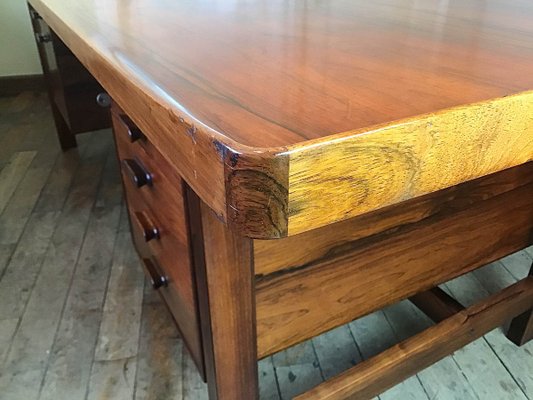 Danish Rosewood Presidential Executive Desk with Floating Top from Sigurd Hansen, 1960s-WZZ-614163