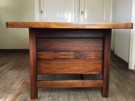 Danish Rosewood Presidential Executive Desk with Floating Top from Sigurd Hansen, 1960s-WZZ-614163