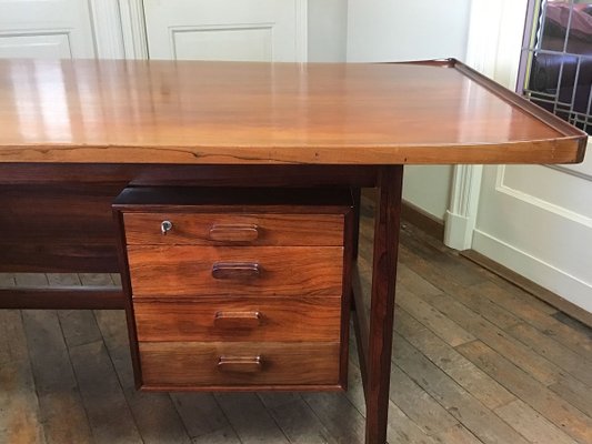 Danish Rosewood Presidential Executive Desk with Floating Top from Sigurd Hansen, 1960s-WZZ-614163