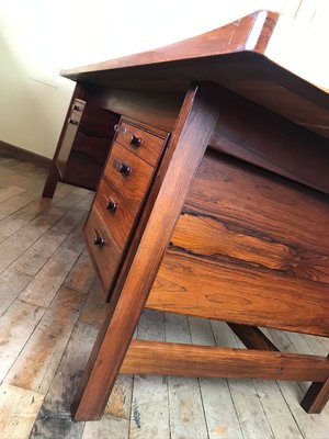 Danish Rosewood Presidential Executive Desk with Floating Top from Sigurd Hansen, 1960s-WZZ-614163