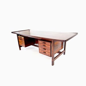 Danish Rosewood Presidential Executive Desk with Floating Top from Sigurd Hansen, 1960s-WZZ-614163