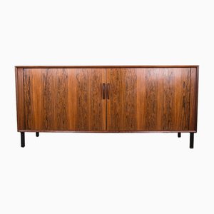 Danish Rosewood Sideboard with Curtain Doors by Henning Kjaernulf for Bruno Hansen, 1960s-EMB-2025366